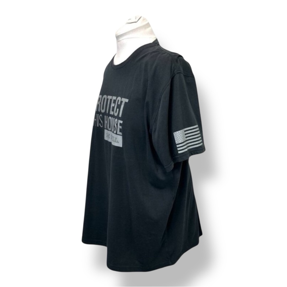 Under Armour Mens Heatgear “Protect This House I Will” Loose Fit Tee Black XL - Picture 3 of 8